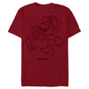 Men's Nintendo Mario Line Running  Adult T-Shirt