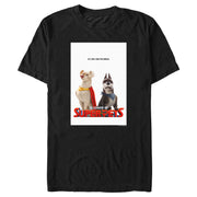 Men's DC League of Super-Pets Krypto and Ace Poster  Adult T-Shirt