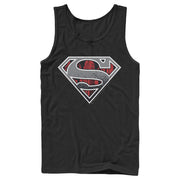 Men's Superman Logo Grunge  Adult Tank Top