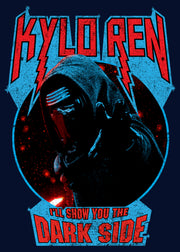 Men's Star Wars The Force Awakens Kylo Ren Show Dark Side  Adult Pull Over Hoodie