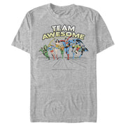 Men's Justice League Team Awesome Perspective  Adult T-Shirt