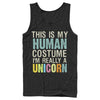 Men's Lost Gods Unicorn in Human Costume  Adult Tank Top