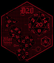 Men's Dungeons & Dragons Icosahedron Schematic  Adult T-Shirt