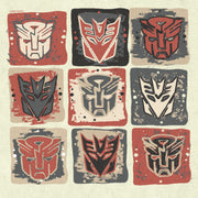 Men's Transformers: Rise of the Beasts Face Squares  Adult T-Shirt