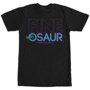 Women's CHIN UP Fine-osaur Dinosaur  Adult Boyfriend Tee