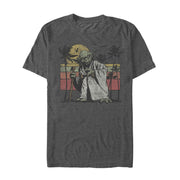 Men's Star Wars Tropical Yoda Stripe  Adult T-Shirt