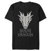 Men's Game of Thrones: House of the Dragon White Dragon Skull Logo  Adult T-Shirt