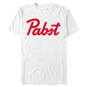 Men's Pabst Red Logo  Adult T-Shirt