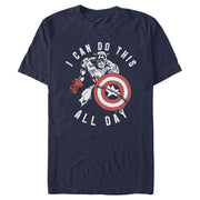 Men's Marvel Captain America Can Do This All Day  Adult T-Shirt