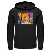 Men's The Simpsons Homer Donut Head  Adult Pull Over Hoodie