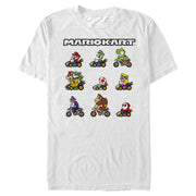 Men's Nintendo Mario Kart Character Panel  Adult T-Shirt