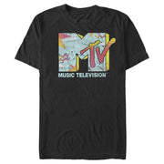 Men's MTV 80s Style Print Logo  Adult T-Shirt