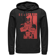 Men's Marvel Deadpool Crossed Arms  Adult Pull Over Hoodie