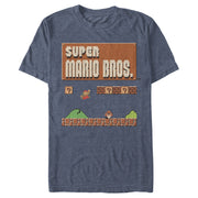 Men's Nintendo Super Mario Bros. Logo Gameplay  Adult T-Shirt