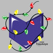 Men's Marvel Hawkeye Arrow Icon Christmas Lights  Adult T-Shirt