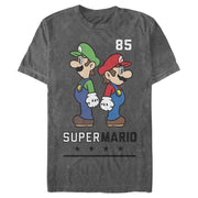 Men's Nintendo Mario and Luigi Back to Back  Adult T-Shirt