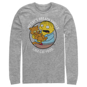 Men's The Simpsons Ralph and His Cat  Adult Long Sleeve Shirt