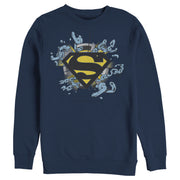 Men's Superman Logo Broken Chain  Adult Sweatshirt