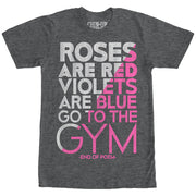 Women's CHIN UP Valentine Roses Are Gym Poem  Adult Boyfriend Tee