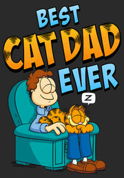 Men's Garfield Best Cat Dad Ever  Adult T-Shirt