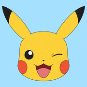 Men's Pokemon Pikachu Wink Face  Adult T-Shirt