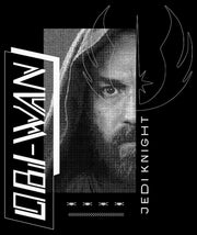 Men's Star Wars: Obi-Wan Kenobi Jedi Knight Kenobi Grayscale Portrait  Adult T-Shirt