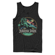 Men's Jurassic Park Rainbow Emblem  Adult Tank Top