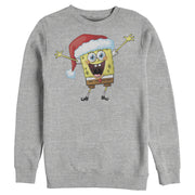 Men's SpongeBob SquarePants Happy Santa  Adult Sweatshirt