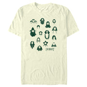 Men's The Hobbit: An Unexpected Journey Dwarf Faces  Adult T-Shirt