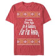 Men's Star Wars Christmas Far Far Away Text  Adult T-Shirt