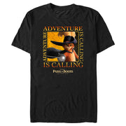 Men's Puss in Boots: The Last Wish Adventure is Calling  Adult T-Shirt