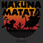 Men's Lion King Hakuna Matata Sunset Circle  Adult T-Shirt