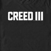 Men's Creed III Movie Logo White  Adult T-Shirt