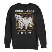 Men's Lion King Simba & Nala Pride Lands Crew  Adult Sweatshirt