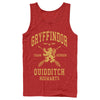 Men's Harry Potter Gryffindor Quidditch Gold Team Seeker  Adult Tank Top