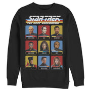 Men's Star Trek: The Next Generation Starfleet Crew Portraits Playing Cards Frame  Adult Sweatshirt