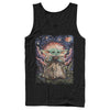 Men's Star Wars: The Mandalorian The Child Starry Night  Adult Tank Top