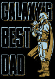 Men's Star Wars: The Mandalorian Father's Day Mando Galaxy's Best Dad  Adult T-Shirt