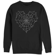 Women's CHIN UP Halloween Heart Spider Web  Adult Sweatshirt