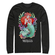 Men's The Little Mermaid Artistic Ariel  Adult Long Sleeve Shirt