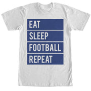 Men's CHIN UP Eat Sleep Football Repeat  Adult T-Shirt