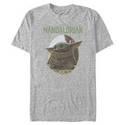 Men's Star Wars: The Mandalorian The Child Oval Frame  Adult T-Shirt