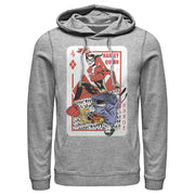 Men's Batman Harley Quinn Joker Poker Card  Adult Pull Over Hoodie