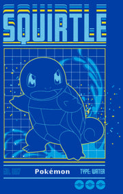 Men's Pokemon Squirtle Retro Grid  Adult T-Shirt