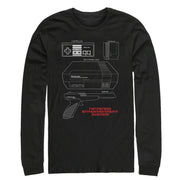 Men's Nintendo NES Controller Part  Adult Long Sleeve Shirt