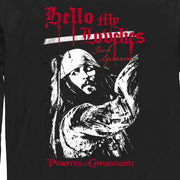 Men's Pirates of the Caribbean: Curse of the Black Pearl Jack Sparrow Hello My Lovelies  Adult Long Sleeve Shirt