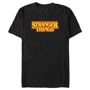 Men's Stranger Things Orange Logo  Adult T-Shirt