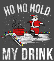 Men's Lost Gods Hold My Drink Skater Santa  Adult T-Shirt