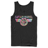 Men's Marvel Captain Marvel Logo Banner Tie Dye Colors  Adult Tank Top