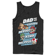 Men's Nintendo Father's Day Mario Dad Qualities  Adult Tank Top